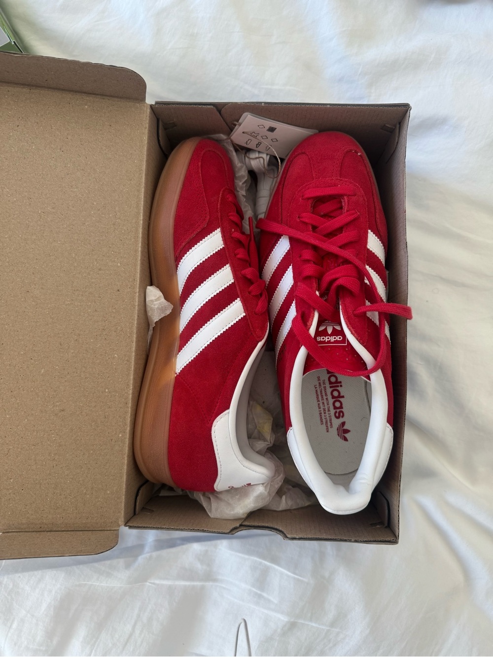 adidas Red and White Samba Sneakers